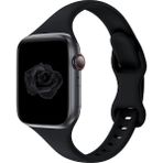 Mimtec Apple Watch Uyumlu 42MM 44MM 45MM 49MM 1/2/3/4/5/6/se/7/8/9 Ultra 2 Spor Kordon - Siyah