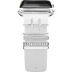 Mimtec Apple Watch Uyumlu Harfli Charm Aksesuar Tüm Seriye Uyumlu Akıllı Saat Charm H - Gri