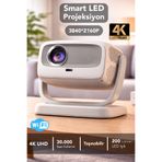 mimtec Taşınabilir 4K UHD Projeksiyon - Taşınabilir Android Wifi Destekli Projektör Yansıtma Ev Sineması