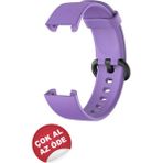 Mimtec Xiaomi Mi Watch Lite Kordon Akıllı Saat Bileklik Kordonu Silikon Kayış Kordon - Lila