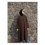 Mina Terzi&Butik İnci salaş kol kahve tunik