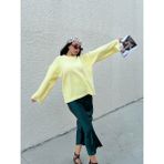 Minaaise Kısa Basic Kazak Sarı - Standart