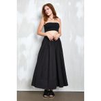 minaaise Siyah Poplin Beli Lastikli Uzun Etek 27321