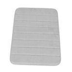 MINAOLULUS Halı Kapalı Kapı Paspasları Su Emici Banyo Mat Küvet Matı Bathmat Duş Paspası Duş Ovma Matı Yıkanabilir Kilim Kaymaz Banyo Paspası Mutfak Kilim Light Grey Flanel