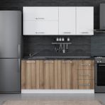 Minar 180 D2 Beyaz Dore 180 cm Mutfak Dolabı