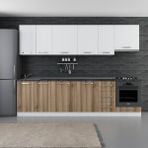 Minar 290-D5 Lotus Beyaz Dore 290 cm Mutfak Dolabı