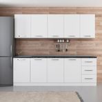 Minar Alya Beyaz 3 245 cm Mutfak Dolabı