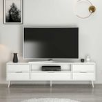 Minar Elina Ayaklı Tv Ünitesi Beyaz-Beyaz