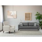 Minar Kristal 3+1 Berjer Koltuk Takımı Koyu Gri+Bej