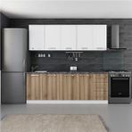 Minar Mobilya 220-D3 Beyaz Dore 220 cm Hazır Mutfak Dolabı