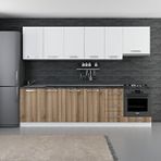 Minar Mobilya 280-D11 Beyaz Dore 280cm Hazır Mutfak Dolabı
