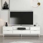 Minar Mobilya Elina Ayaklı Tv Ünitesi Beyaz-beyaz Çok Renkli