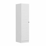 Minar Mobilya Minar Kale 1 Kapaklı Raflı Beyaz Panjur 190 CM Dolap