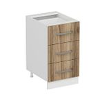 Minar Mobilya Mutfak Alt Modül 3 Çekmeceli Nray 45 cm Beyaz Dore D1 Dolap