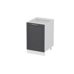 Minar Mutfak Modul Alt 1K1r 50Cm Dolap Beyaz Mebran C Antrasit
