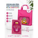 Minawish Harf ve Hecelerle Renklendirilmiş Hatim Cüzü - Çocuklar Için Hatim Seti Pembe