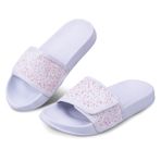 MINBEI Kızlar kaydırıcılar erkek Flip flop çocuklar plastik terlik yaz ayakkabı havuz banyo plaj ev için hafif kaymaz, S154 Beyaz, 12 UK Child