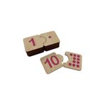 Mind of Toys Ahşap Sayı Eşleme, Pembe, Sayı Puzzle, Ahşap Puzzle, Montessori Sayı Bulmaca Oyunu, Sayma Oyunu