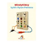 MindyKidsy Çocuklar İçin Eğitici Ahşap Montessori Mini Işıklı Oyun Panosu - Zeka Geliştirici Oyuncak