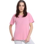 Mine Kadın Pembe Günlük Stil T-Shirt 25YK018-PMBE - XS