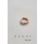 Mine plakalı helix ve tregus altın kaplama piercing 10 MM