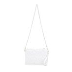 minebag Yıldız Dikişli Clutch Star Suni Deri Kadın Çanta Beyaz