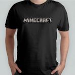 Minecraft %100 Pamuklu Bisiklet Yaka T-Shirt - Siyah - 8 - 12 Yaş