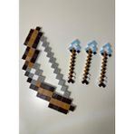 Minecraft 3 Adet 15 cm Ok (Arrow) +1 Adet 30 cm Yay Seti - Standart