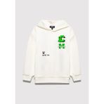 Minecraft Baskılı Kapüşonlu Ekru Sweatshirt. 6S10176-70057