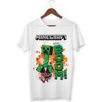 Mınecraft Çocuk Yetişkin Beyaz T-Shirt Unisex Çocuk Tişört - 0 Beyaz - 8 Yaş