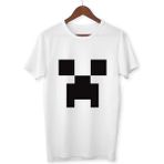 Mınecraft Çocuk Yetişkin Beyaz T-Shirt Unisex Çocuk Tişört - 0 Beyaz - L