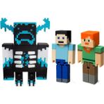 Minecraft Deep Dark Seti Warden Steve Alex - beyaz