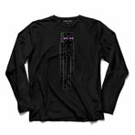 Mınecraft Enderman Ender Man Uzun Kollu Tişört Baskılı Çocuk T-Shirt Siyah