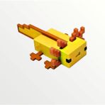 Minecraft Sarı Aksolotl Axolotl Figür