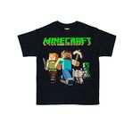 Minecraft Siyah Erkek Çocuk T-Shirt