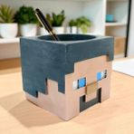 Minecraft Steve Tasarımlı Kalemlik - Koleksiyonluk Vip