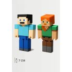 Minecraft Steve ve Alex Set Hareketli Eklemli Figür - Mavi