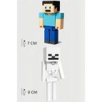 Minecraft Steve ve Beyaz Skeleton Set Hareketli Eklemli Figür