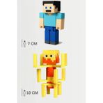 Minecraft Steve ve Blaze Set Hareketli Eklemli Figür - Turuncu