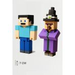 Minecraft Steve ve Cadı Witch Set Hareketli Eklemli Figür - Mor