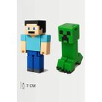 Minecraft Steve ve Creeper Set Hareketli Eklemli Figür - Yeşil