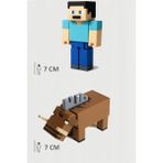 Minecraft Steve ve Hoglin Set Hareketli Eklemli Figür