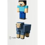 Minecraft Steve ve Mavi Koyun Sheep Set Hareketli Eklemli Figür