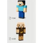 Minecraft Steve ve Piglin Set Hareketli Eklemli Figür - Ten