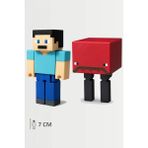 Minecraft Steve ve Strider Set Hareketli Eklemli Figür - Kırmızı
