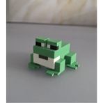 Minecraft Tarzı Dekoratif Kurbağa Figürü | Piksel Tasarım Mini Oyuncak | 3D Model Biblo - 01-Yeşil