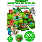 Minecraft Tarzı Manyetik Küpler - 200 Parça Eğitici Blok Oyuncak 3+ Yaş Zeka Geliştirici Oyuncak Seti - Çok Renkli