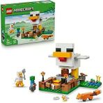 Minecraft Tavuk Çiftliği 21585-7 Yaş Üzeri Çocuklar Için Tavuk Sever Minifigürü, Yavru Zombi, Tilki, Soğuk Tavuk Civciv İçeren Yaratıcı Oyuncak Yapım Seti, Hediye Fikri (233 Parça)