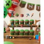 Minecraft Temalı Pasta Kürdan Seti 10'lu Doğum Günü Cupcake Süsleme Dekoru