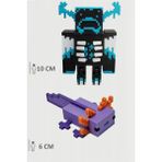 Minecraft Warden ve Mor Aksolotl Axolotl Set Hareketli Eklemli Figür